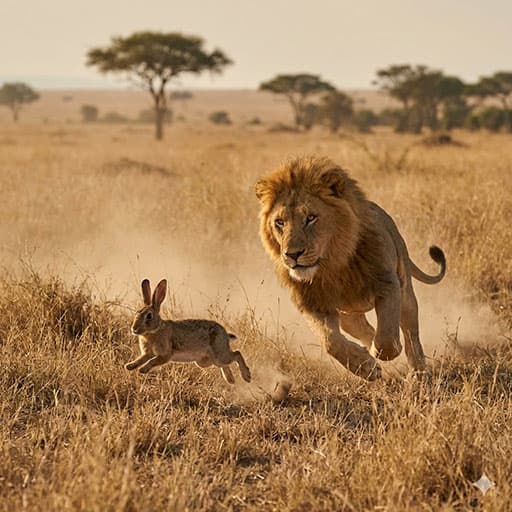 Original Lion and Rabbit